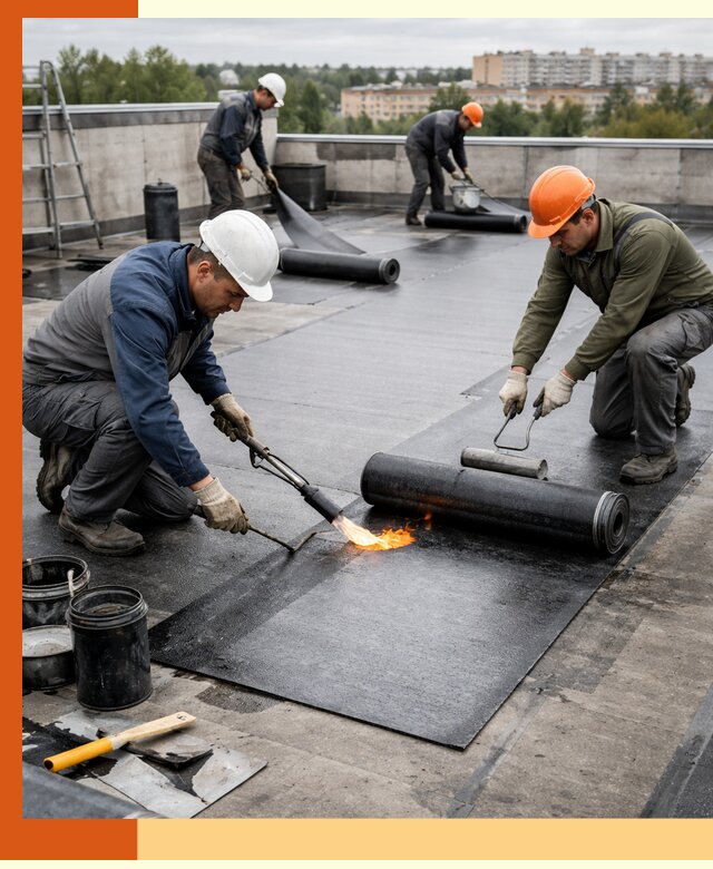 Профессиональная гидроизоляция плоской кровли в Лиски