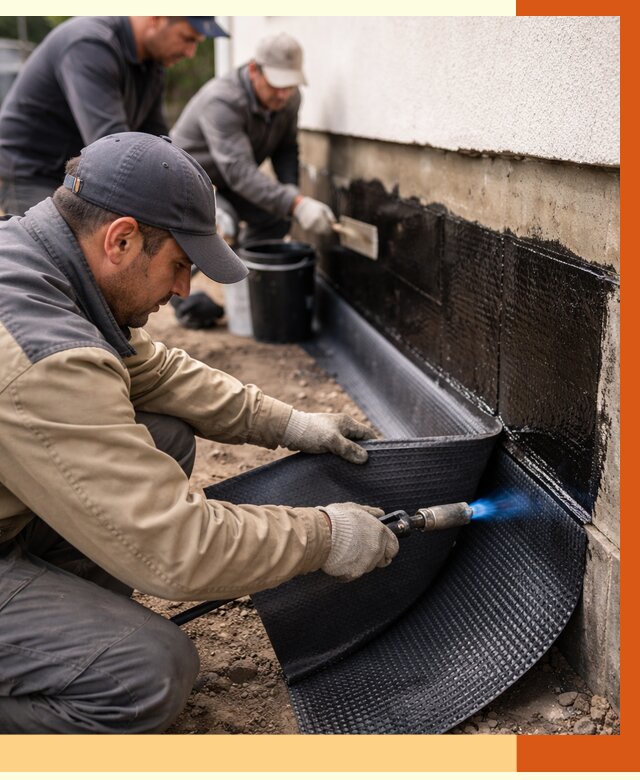 Гидроизоляция цоколя и отмостки в Лиски от 9300 руб. — ТепломастерЛск