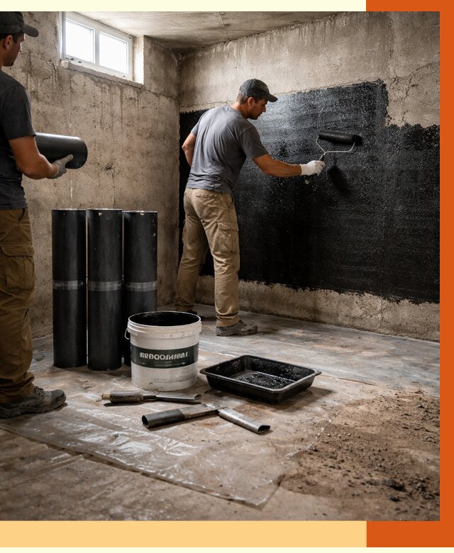 Гидроизоляция подвала в Лиски от 3829 руб. под ключ | Профессионально — ТепломастерЛск