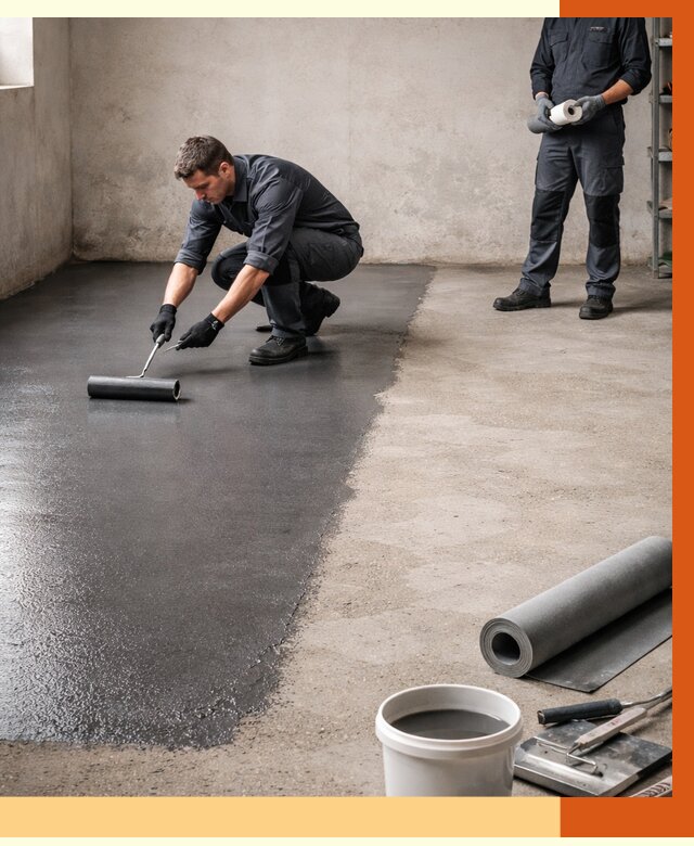 Гидроизоляция гаражного пола в Лиски от 3829 руб./м² — ТепломастерЛск профессионально