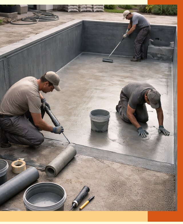 Профессиональная гидроизоляция бассейна в Лиски от 7112 руб. за м2 | ТепломастерЛск