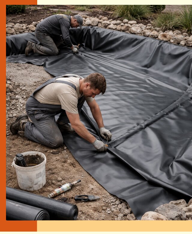 Гидроизоляция пруда в Лиски: надежная защита и герметизация