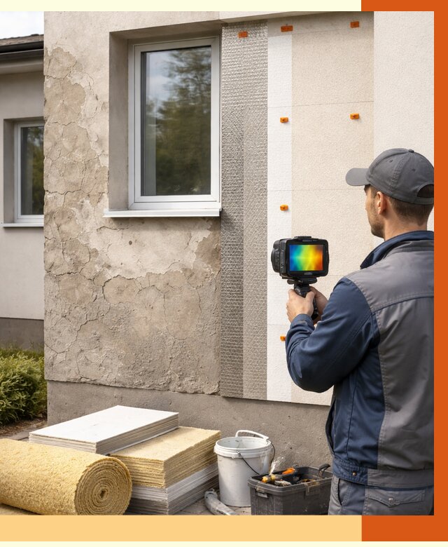 Тепловизионное обследование фасада в Лиски от 4923 руб. под ключ | ТепломастерЛск