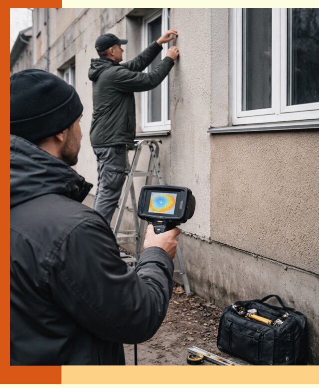 Тепловизионное обследование фасада в Лиски для выявления дефектов
