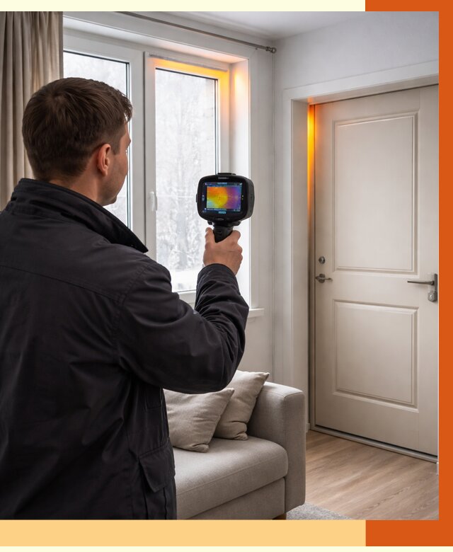Тепловизионное обследование окон и дверей в Лиски от 4923 руб. | ТепломастерЛск