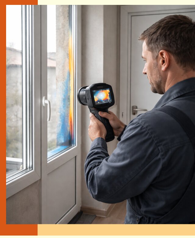 Тепловизионное обследование окон и дверей в Лиски