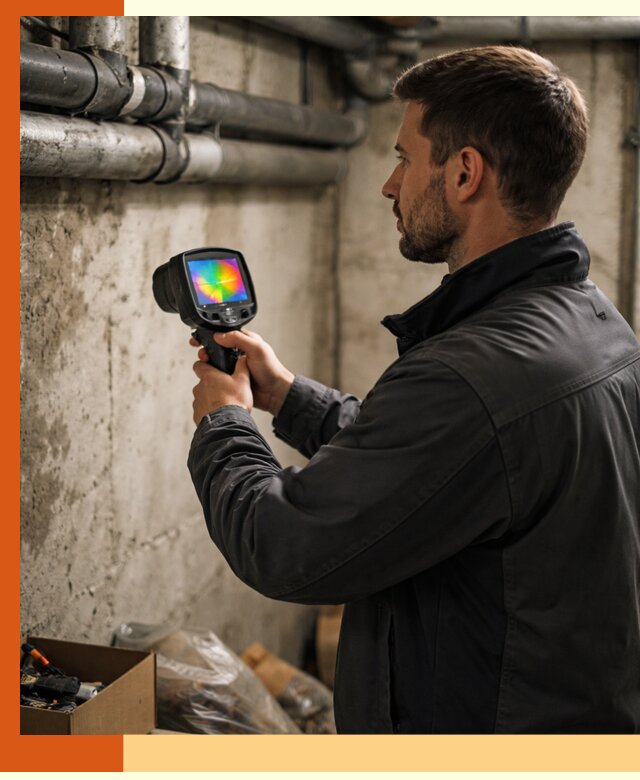Тепловизионное обследование подвала в Лиски для поиска утечек тепла