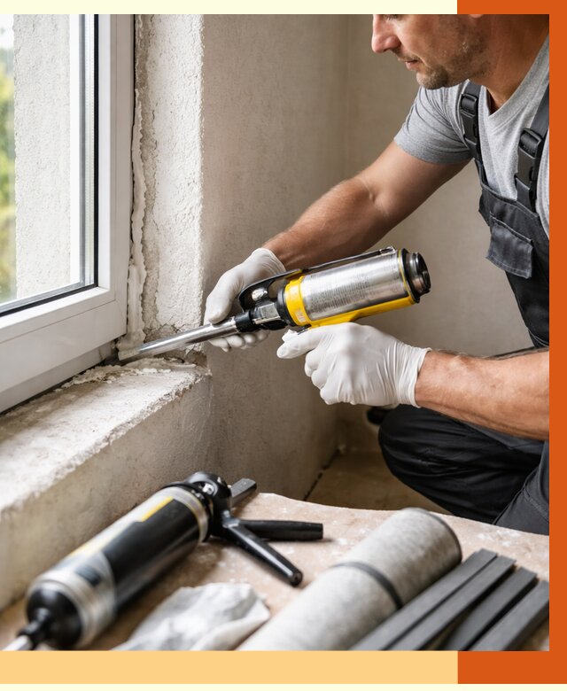 Герметизация стыков и примыканий в Лиски от 1313 руб. под ключ | ТепломастерЛск