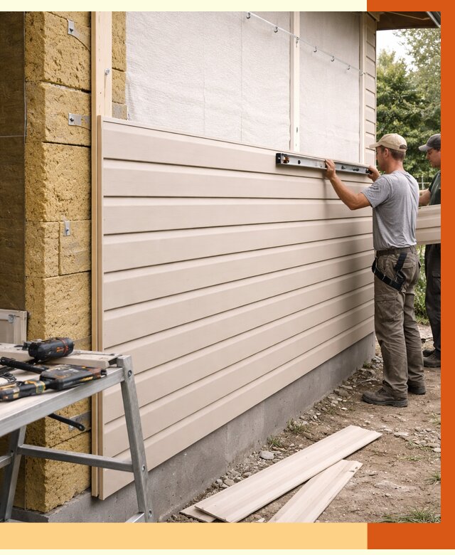 Монтаж сайдинга после утепления в Лиски от 2024 руб. — обшивка и облицовка | ТепломастерЛск